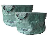 Walkingpround 2 Pack Pop-Up Garden Waste Bags 63 Gallons Lawn & Leaf Bags Container Spring Buckets Collapsible Durable Reusable