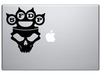 Five Finger Death Punch Skull 6" Vinyl Car Truck Decal Sticker Cool Bands Awesome Rock Grunge Music (black)