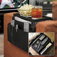 HOOSEN Large 6 Pockets Sofa Couch Arm Rest Storage Bag Organizer Holder for Sofa Remote Caddy