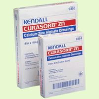 Kendall Curasorb Zinc Calcium Alginate Dressings 2" x 2", 10/bx