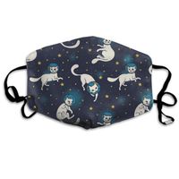Cosmic Cute Cat With Galaxy Space Mouth Mask Kids Kids Earloop Face Mask Boy Mouth Mask Earloop Mask Kids Washable And Reusable With Adjustable Ear Loops