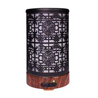 Aroma Essential Oil Diffuser, metal aromatherapy diffuser for Essential Oils, 100 ml Ultrasonic Whisper Quiet Cool Mist Humidifier for Baby Home Office Meditation, Water-less Auto Shut-off