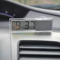 Ugthe Vehicle Mounted Sucker LCD Digital Display Car Office Home Dashboard Clock