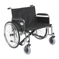 Drive Medical Sentra EC Heavy Duty Extra Wide Wheelchair with Various Arm Styles Arms, Black, 28"