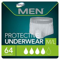 Tena Incontinence Underwear for Men, Protective, Medium/Large, 64 Count