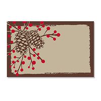 Woodland Pinecone Enclosure Cards / Gift Tags - 3 1/2 x 2 1/4 (100)