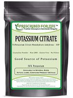 Potassium Citrate - TriPotassium Citrate Monohydrate - USP Food Grade Fine Granular - 36% K, 25 kg