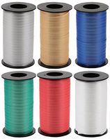 6-Color Pack - White, Silver, Gold, Red, Emerald & Royal Blue - Berwick Splendorette Crimped Curling Ribbon - 500 yards each