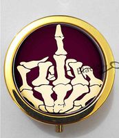 BlackKey Middle Finger 3-Compartment Decorative Pocket Gift Box Case Organizer for Pill, Color 2-1032