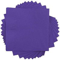 JAM PAPER Small Beverage Napkins - 5 x 5 - Purple - 600/Box