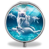 Unique Pill Box Case Tablet Medicine Pocket Purse Travel Pill Vitamin Decorative Box Case Holder Swimming Pigs