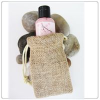 New Burlap Favor Bags With Drawstring 3x5" - Pack Of 24 Bags Small