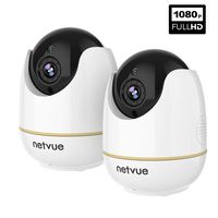 1080P Pet Camera - Home Camera 2 Way Audio, Baby Monitor Night Vision, Motion Detection, Home Camera Alexa, Indoor Camera, Camera Pet, Baby Camera with Cloud Storage (2 Pack)