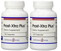 Prost-Xtra Plus (2 Bottle kit) with Rye Grass, 300mg Plant Sterols, Saw Palmetto, Zinc, Vitamin E 90 Capsules Each