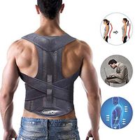 Posture Corrector & Clavicle Support Back Brace, for Men & Women,to Improve Bad Posture, Thoracic Kyphosis, Humpback, Shoulder Alignment & Back Pain (L: Waist Length fits 32.3-36.2", Black)