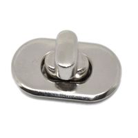 Housweety 10 Sets Silver Tone Purse Twist Turn Lock 28x37mm(1 1/8"x1 4/8")