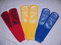 Bariatric Slipper Socks - Single Tread - Terry in - Slip Resistant - Pack of 2 Pair (Yellow)