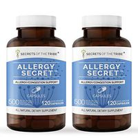 Secrets Of The Tribe - Allergy Secret, Allergy/Congestion Support, Herbal Supplement Blend (2x120 Capsules)