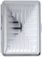 Silver Cross Angles (14 Kings) Metal-Plated Elastic Bands Cigarette Case & Stash Box