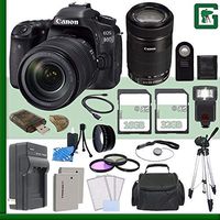 Canon EOS 80D DSLR Camera with 18-135mm Lens + Canon EF-S 55-250mm f/4-5.6 IS STM Lens Green's Camera Bundle 7