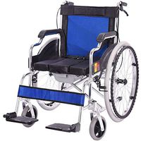 OCYE Wheelchair Transport Chair Ultra-Light, Medical Transport Wheelchair Light Folding Transport Chair, Suitable for The Elderly, Suitable for Travel, 18-inch seat