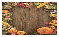 GugeABCmat Floor Mat,Autumnal Forest Pathway in The Mountains with Mist in The Distance Wilderness Scene,Front Door Rugs 47" W X 31" L,Green Brown