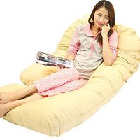 XMGJV U-shaped pillow - - U-shaped pillow multi-functional maternity pillow waist pillow, bedroom, study, office nap break soft U-shaped pillow, multi-functional stomach lift U-shaped pillow (size 142