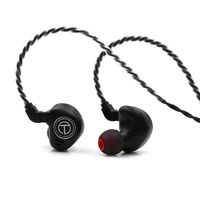 Linsoul TRN V90 4BA+1DD Hybrid HiFi Metal in-Ear Earphone IEM with Detachable 2 Pin Cable for Audiophile Musician (Without mic, Black)