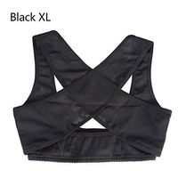 New Humpbacked Prevent Elastic Posture Corrector Brace Chest Support Shoulder Support Adjustable Back Correction Belt Spine Support Correction Belt 4Size(XL-BLACK)