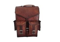 CH Brown Vintage Leather Backpack Laptop Messenger Bag Rucksack Sling for Men Women (11" x 15")