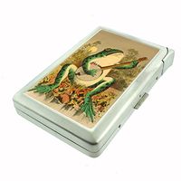 Perfection In Style Metal Cigarette Case with Built in Lighter Vintage Frogs Design 001