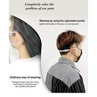 Third Gear Adjustable Anti-Slip Mask Ear Grips Extension Hook 2PC (White)