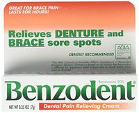 Benzodent Dental Pain Relieving Cream - 0.25 oz, 3 Pack