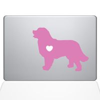 The Decal Guru I Love My Bernese Mountain Dog Decal Vinyl Sticker, 13" MacBook Air, Pink (1477-MAC-13A-BG)