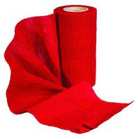 SUREFLEXX, RED 4" X 5 Yard ROLL (Box of 18), Vet WRAP, SELF-Adherent COHESIVE General Purpose WRAP