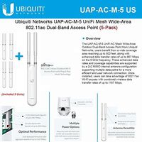 Ubiquiti UAP-AC-M-5 UniFi Mesh Wide-Area 802.11ac Dual-Band Access Point (5-Pack)