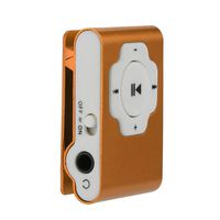 MP3 Player, Tuscom Mini Portable USB MP3 Player Support Micro SD TF Card 32GB, Clip Music Player, MP4 Player, Video/Media/Music Player for Sport and Music Lovers (Orange)