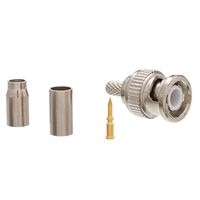 ACL RG58 Stranded BNC Male Connector (3 Piece Set), 10 Pack