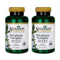 Swanson Tricalcium Complex with Vitamins D & K 100 Capsules (2 Pack)