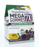 Nature's Answer Sambucus Mega Gummies | 7x More Elderberry Concentration | Alcohol-Free, Gluten-Free, Gelatin-Free, Vegan, Non-GMO & No Preservatives | 30ct Gummies