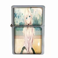 Wind Proof Dual Torch Refillable Lighter Anime Design-009