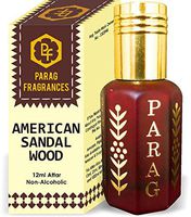 Parag Fragrances American Sandalwood Attar 1 Tola / 12ml (Crystal Series) (Limited Time Launching Offer Pack) Natural Distiled Attar/Alcohol Free Attar/Long Lasting Attar