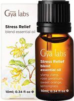 Gya Labs Stress Relief Essential Oil Blend - Rose Geranium & Ylang Ylang for Stress Relief & Calming Relaxation (10ml) - 100% Pure Therapeutic Grade Aromatherapy Essential Oils Blends for Diffuser