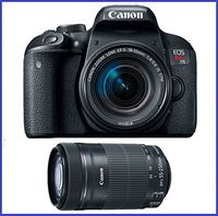 Canon EOS Rebel T7i DSLR Camera with 18-55mm STM IS Lens (USA Warranty) + Canon EF-S 55-250mm f/4-5.6 IS STM Lens