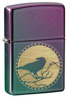 Zippo Raven Silhouette Design Iridescent Pocket Lighter