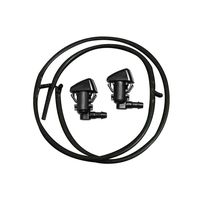 ZHParty for 2008 2009 2010 FORD F-250 F-350 F-450 F-550 Super Duty Windshield Washer Fluid Jet Nozzles & Rubber Tube Hose Kit-Replaces OEM # 7C3Z-17K605-A & 7C3Z-17603-A