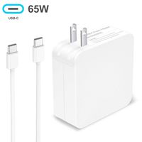 65W USB Type C Power Adapter Charger Compatible for Lenovo Yoga 910 2nd ThinkPad X1,HP Spectre x360 Pavilion Elite x2, MacBook 12-inch (2015 2016) Pro 15-inch (2017), Dell XPS 9250 9350 Supply Cord