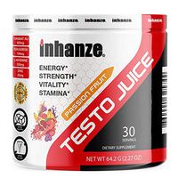 Testo Juice - Natural Test Booster for Men - Promotes Energy, Focus, Mood, Strength & Muscle Growth - Tongkat Ali, Boron, Fenugreek, Tribulus, Maca & Ginseng - 30 Powder Servings