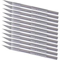 WA Portman 12 pc Craft Knife Set - Exacto Knives with Scalpel Sharp Blades - Works with Most X-Acto Blades - Essential for Your Cutting Carving Scrapbooking Utility Crafting Supplies Kit