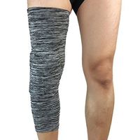Colorido Elastic Leg Knee Protector Pad Compression Sleeve Support Brace for Gym Sports size XL (Grey)